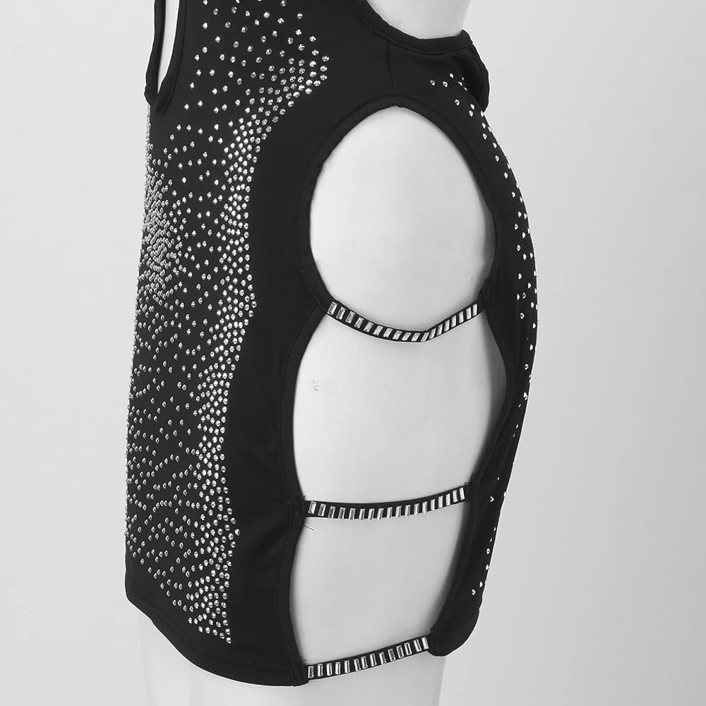 Black Studded Cut-Out dress